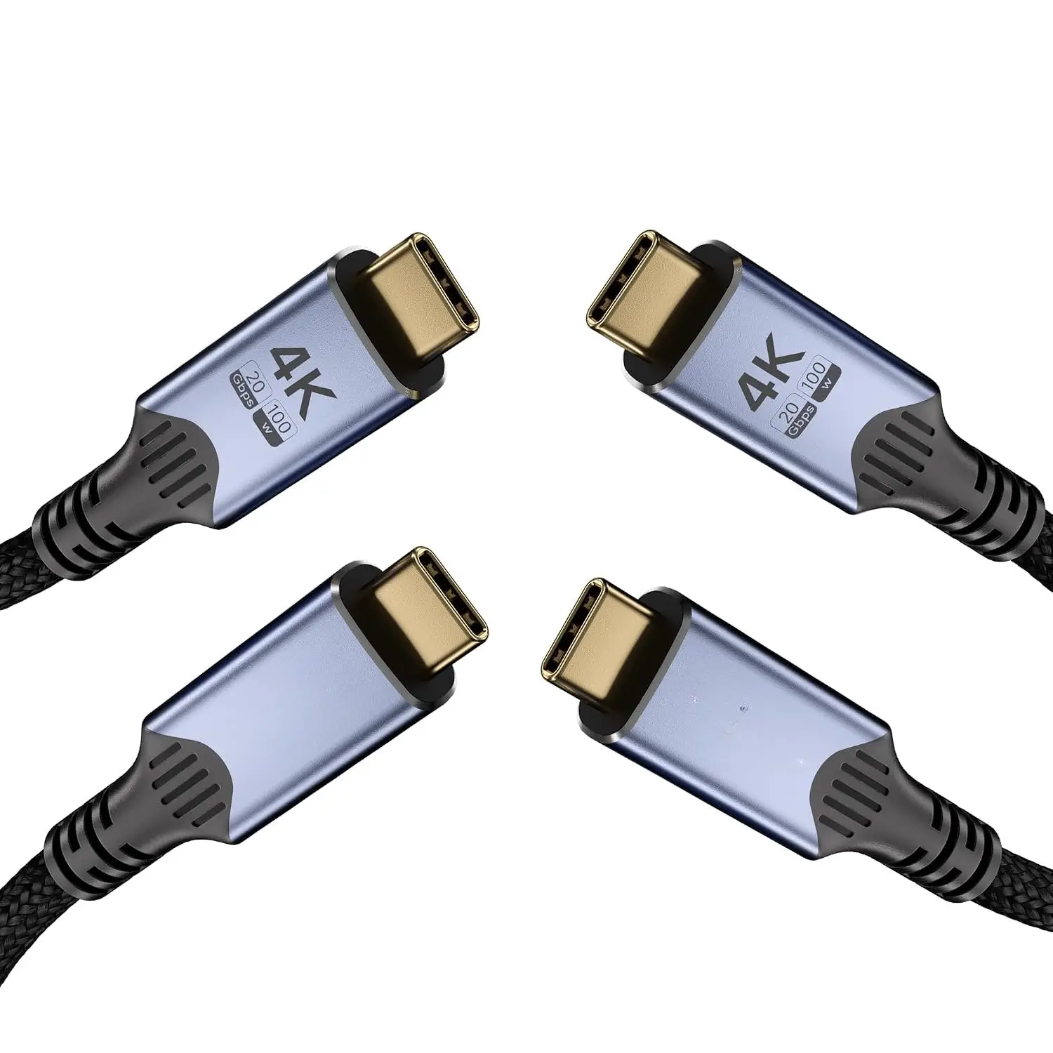 USB-c Cables 2 Pack 3.3FT, Type C 100W  , usbc 20Gbps Data Transfer Cables,high Speed USB 3.2 Gen 2x2, 4K@60Hz Video, Compatible with /Display Thunderbolt 4/3