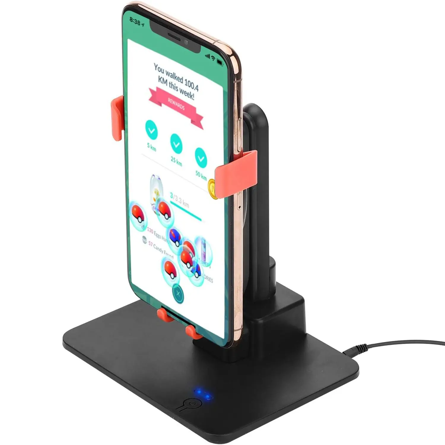 Rechargeable Mobile Phone Step Shaker, Three Speed Adjustable Automatic Step Counter, Smart Speed Control Silent Pedometer, Walking Step Swinger, Suitable for Walking, Running, and Hiking