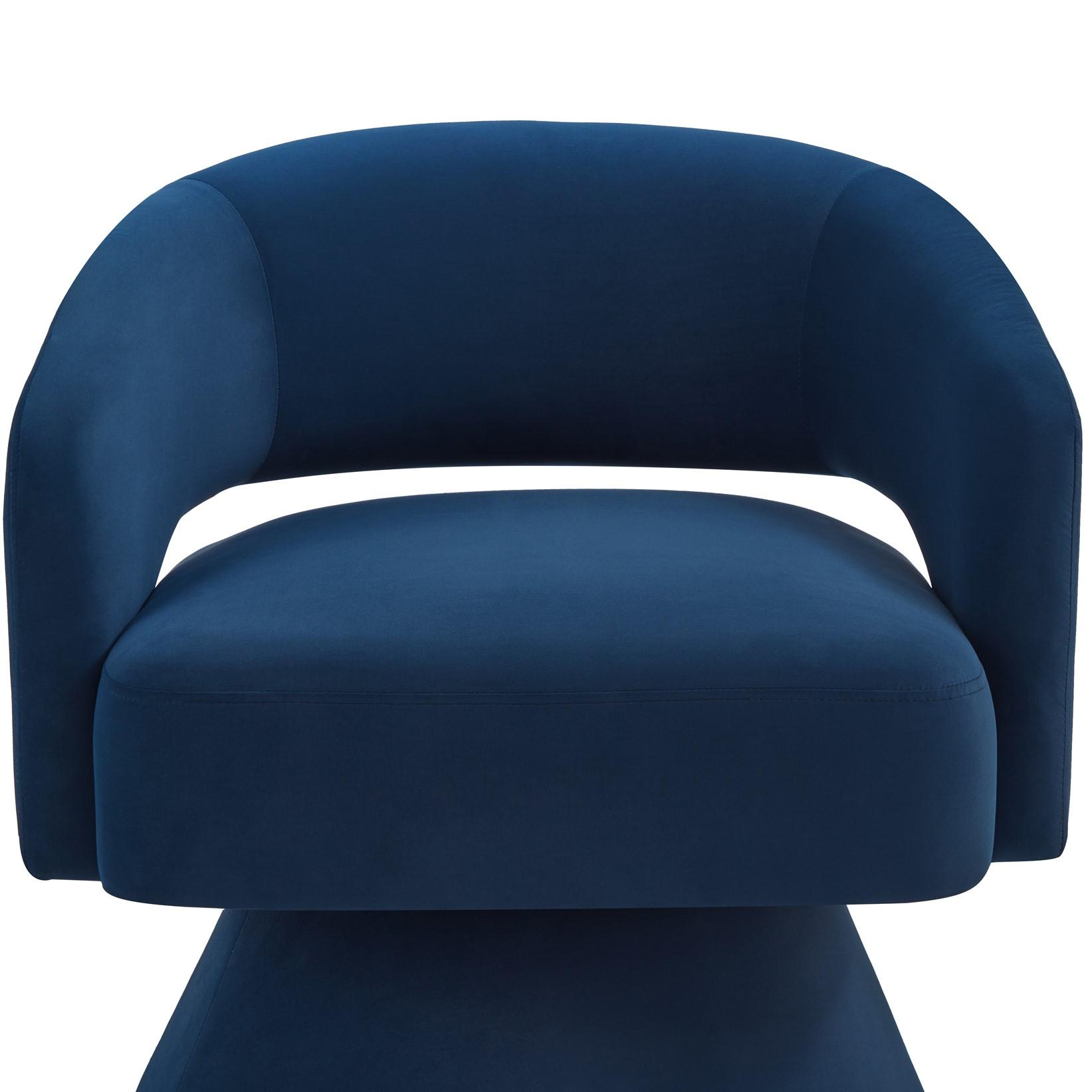 Modern Swivel Barrel Chair, Upholstered Velvet Round Accent Chairs,360 Degree Comfy Swivel Chair With Open Backrest, Single Chair Armchair For Living Room Bedroom,Navy/Yellow/Dark Gray/Taupe/Rose Pink