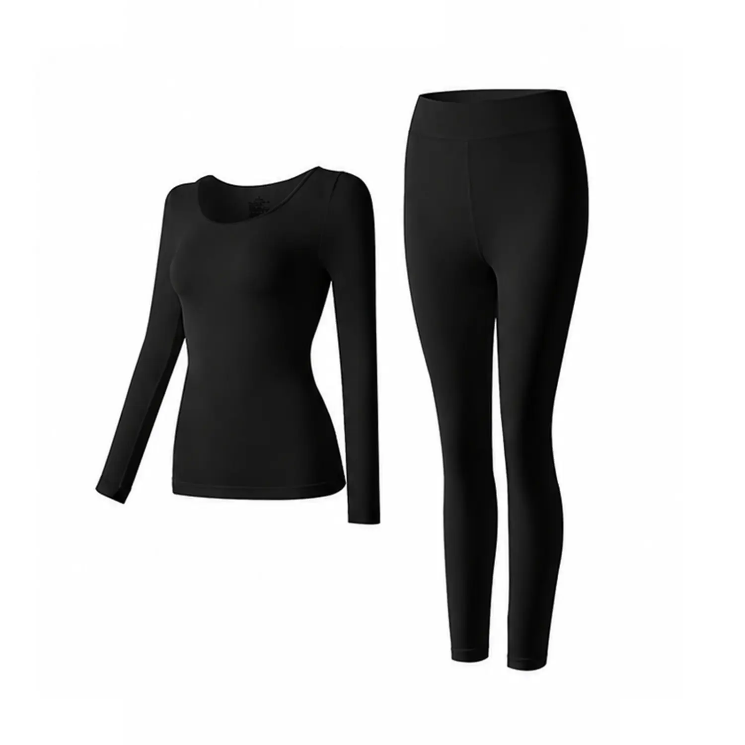 Women's Breathable Thermal Underwear Set,Scoop Neck, Ultra-Thin High-Elastic Long Johns Top,Ultra Soft Base Layer Tops, Lightweight Underwear Tops for Cold Weather