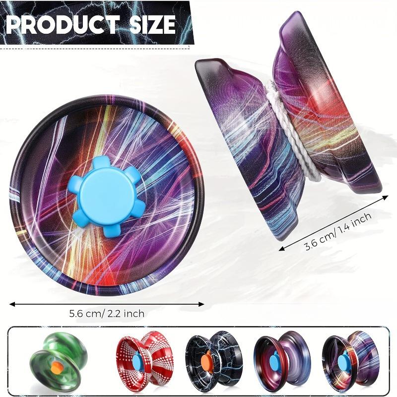 1pc Precision-Crafted High-Speed Metal Yo-Yo with Detachable Strap - Durable Vibrant Colors Dazzling Performance for Beginners - Available in Multiple Colors - Perfect for Outdoor Play and Practice