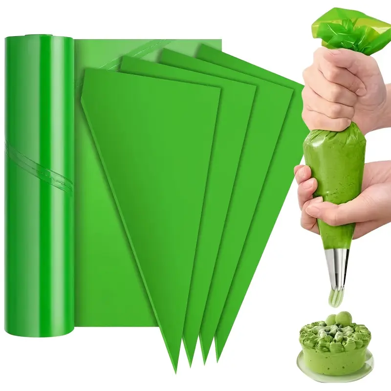 22pcs roll thick dark piping bag-non-slip design, easy to roll up and store-large decorative piping bag, 21-inch roll piping bag, suitable for decorative chocolate, royal cupcakes, cream cream, biscuits and other baking supplies.