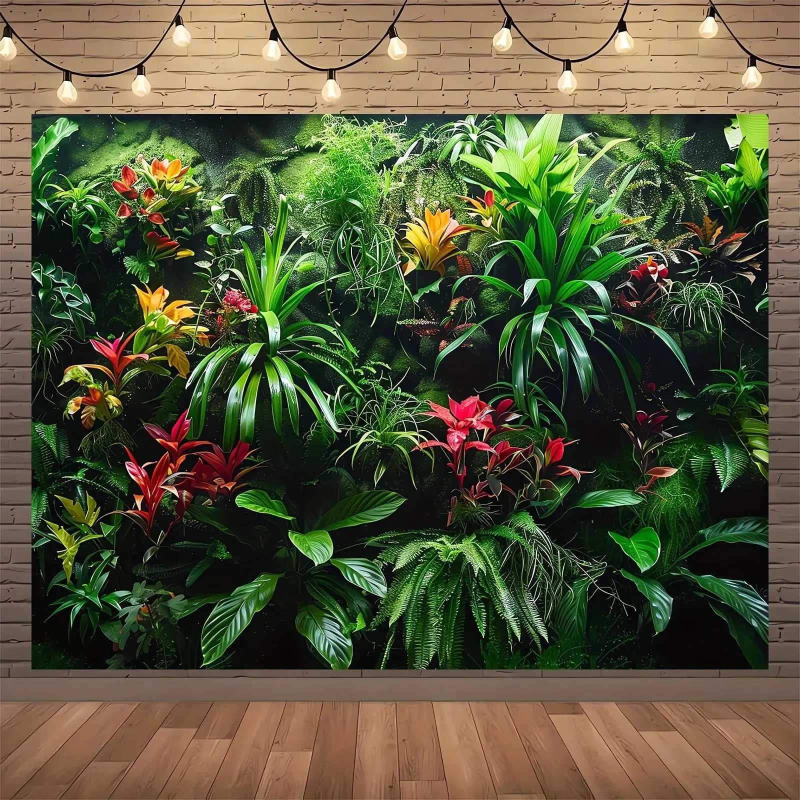 Natural Green Forest Backdrop Background Cloth, Plant Wall Nature Tapestry Wall Hanging Photography Background Premium Polyester Fabric, Home Decor, Living Room Wall Art, Party Setup, Photo Studio Background, Aesthetic Interior Design