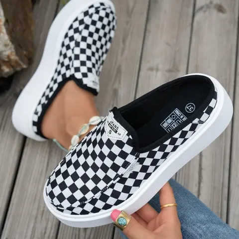 Women's Casual PU Leather Shoes, Leisure Shoes, Spring & Fall Plain Design, Low Ankle Rubber Sole, Versatile Slip-On Sneakers Walking Shoes for Daily Wear Footwear