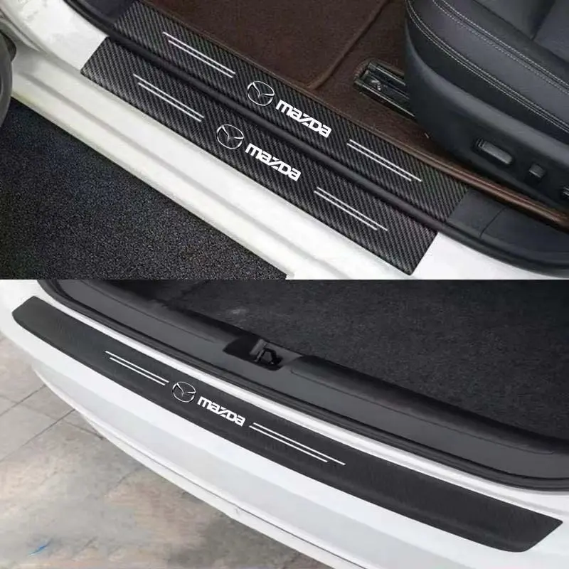 Mazda 3 Atenza Cx4 Cx-30 Cx-5 Threshold Strip Decor, Car Door Sill Protector, Welcome Mat, Trunk Sticker, Custom Fit Accessories