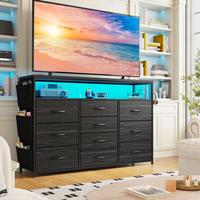 Black-10 Drawer-with LED Lights & Power Outlet