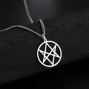 Jeshayuan Thelema Unicursal Hexagram Stainless Steel Pendent Necklace Sheffield Band BMTH Logo Men Necklaces Jewelry Gift