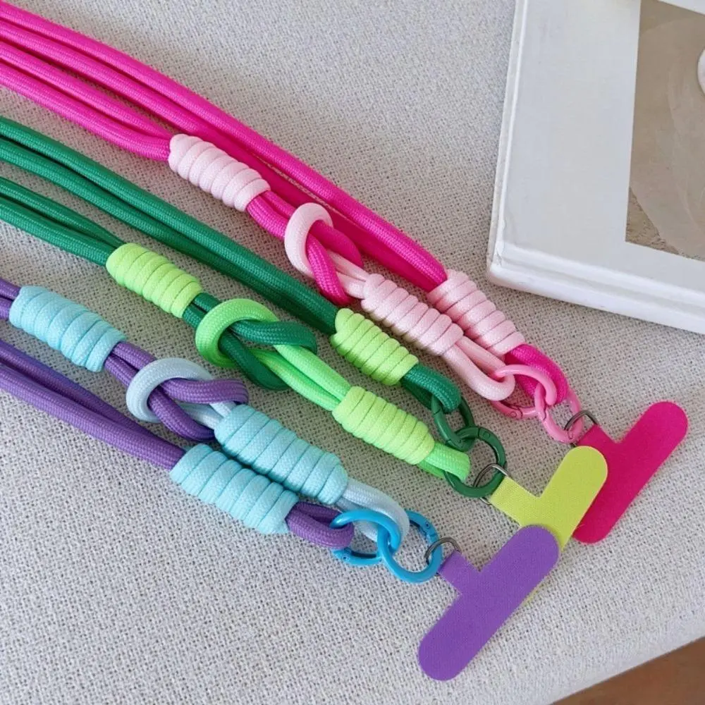 Trendy Twisted Patchwork Long Phone Lanyard, Adjustable Crossbody Strap for Men & Women, Neck-Friendly Sturdy Anti-Lost Universal Phone Rope, Durable Hands-Free Accessory for Travel, Shopping, Daily Commutes & Outdoor Activities, Accessories, Woven Rope,
