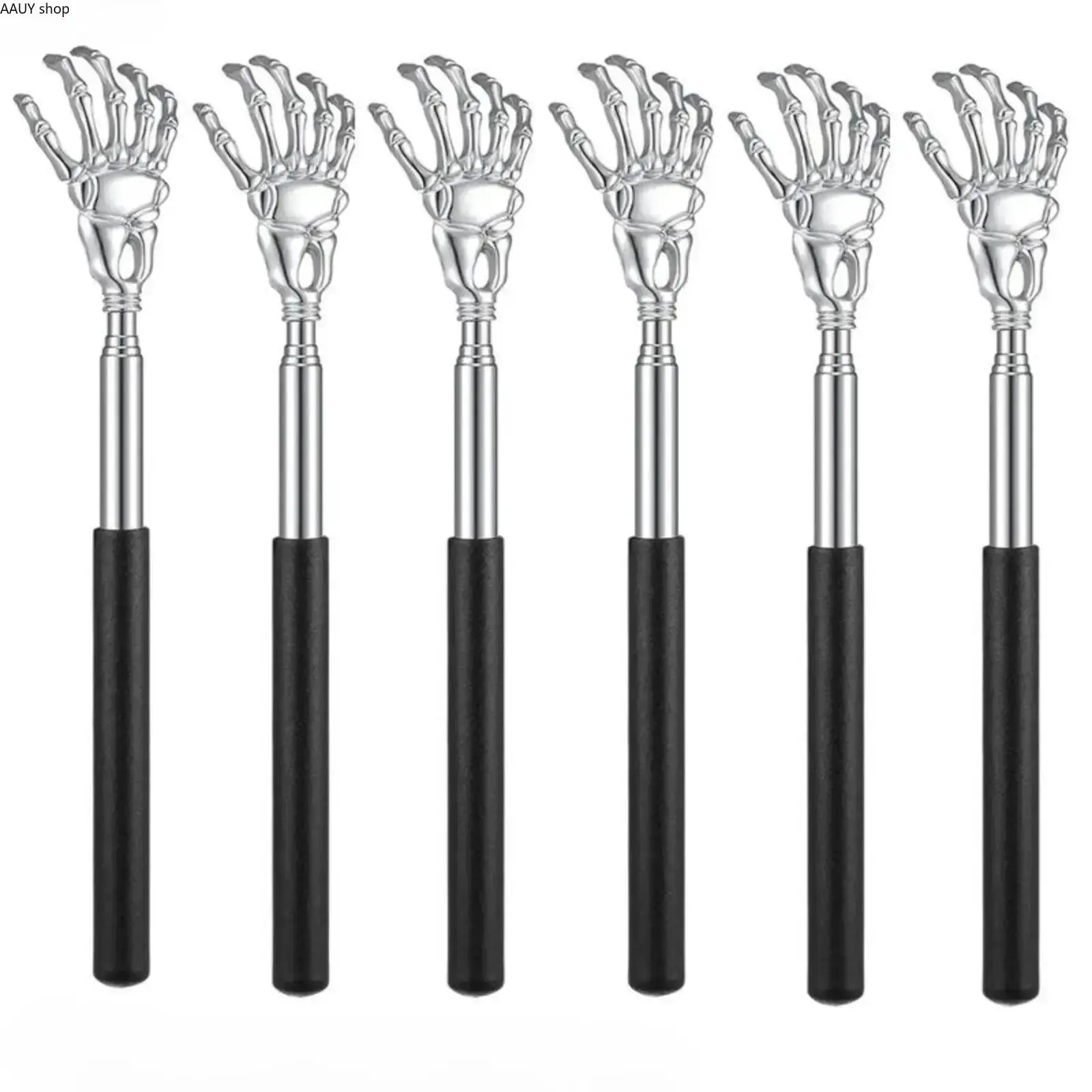 Retractable Stainless Steel Back Scratcher, Available in 1pc/4pcs Pack, Lightweight Sturdy Portable Itch Relief Tool, Telescopic Design Reaches Hard-To-Touch Areas, Practical Daily Accessory for Household, Office Desk, Road Trips & All-Day Convenient Itch
