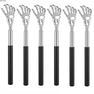 Retractable Stainless Steel Back Scratcher, Available in 1pc/4pcs Pack, Lightweight Sturdy Portable Itch Relief Tool, Telescopic Design Reaches Hard-To-Touch Areas, Practical Daily Accessory for Household, Office Desk, Road Trips & All-Day Convenient Itch