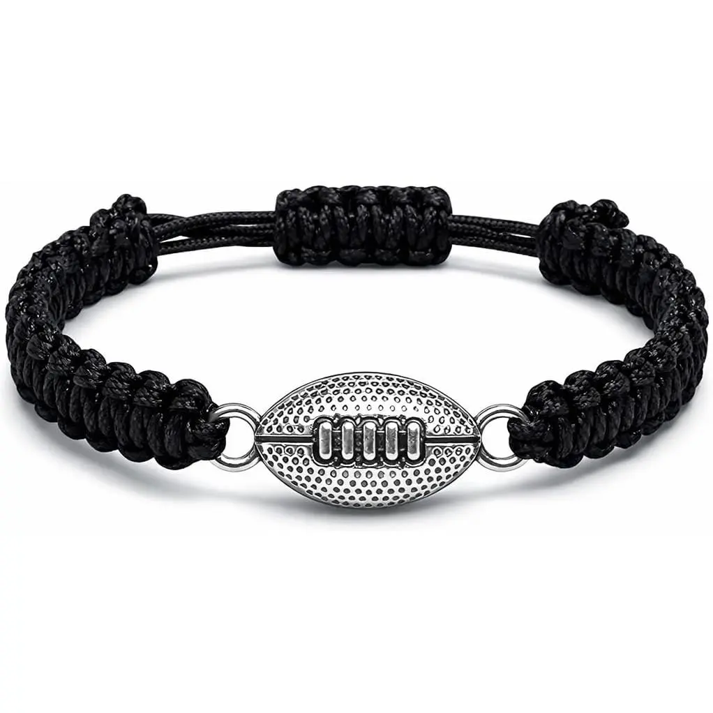 Football bracelets Football accessories Adjustable Paracord Charm Bracelet Footballs Stuff  Bracelets Ideal Footballs Gifts