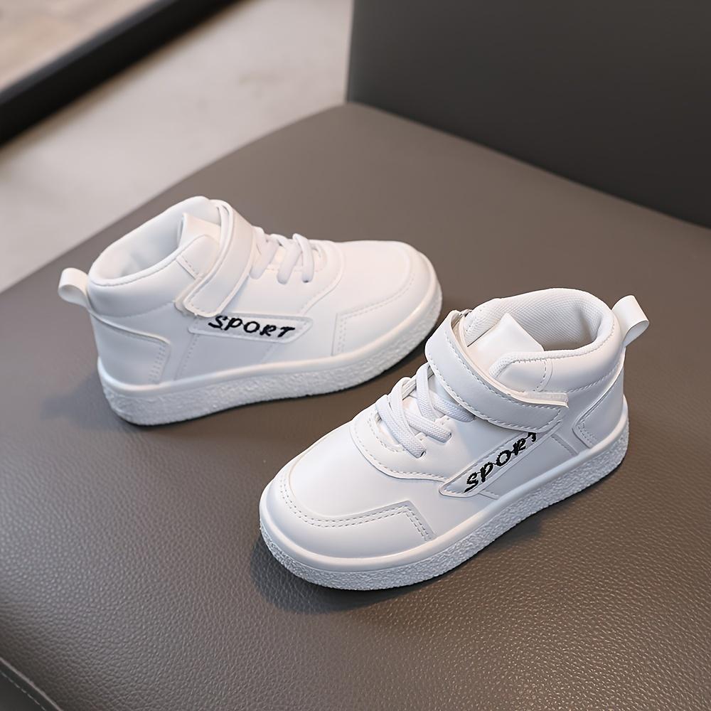 Girls' PU Leather All-Seasons Trainers with TPR Sole - Non-Slip, Stable, Lightweight, Comfortable, Easy-to-Care, Versatile-Style Running Shoes for Daily School Wear (New Model)
