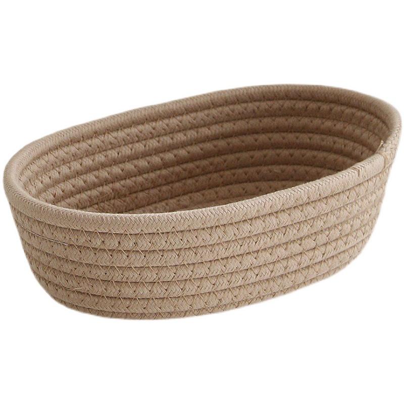 Woven Nordic Rope Storage Baskets - Organize Boxes, Desktop Sundries, Key, Cosmetics - Natural Fiber - For Home & Office - Perfect Gift for Housewarming & Organization Enthusiasts - Room Organization Products