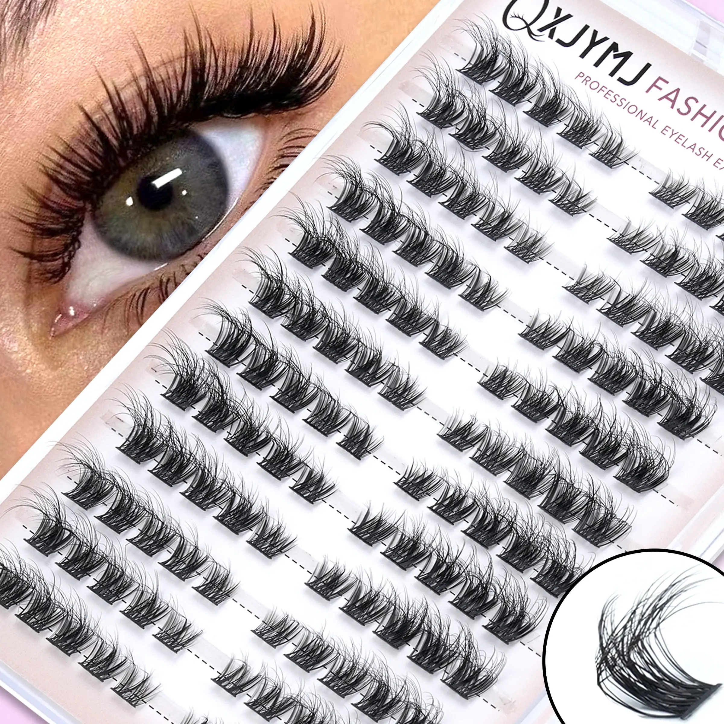 120 Pcs Layered Single Cluster False Eyelashes, Shiny Fluffy Tips, Perfect for Birthday Parties and Holiday Outings
