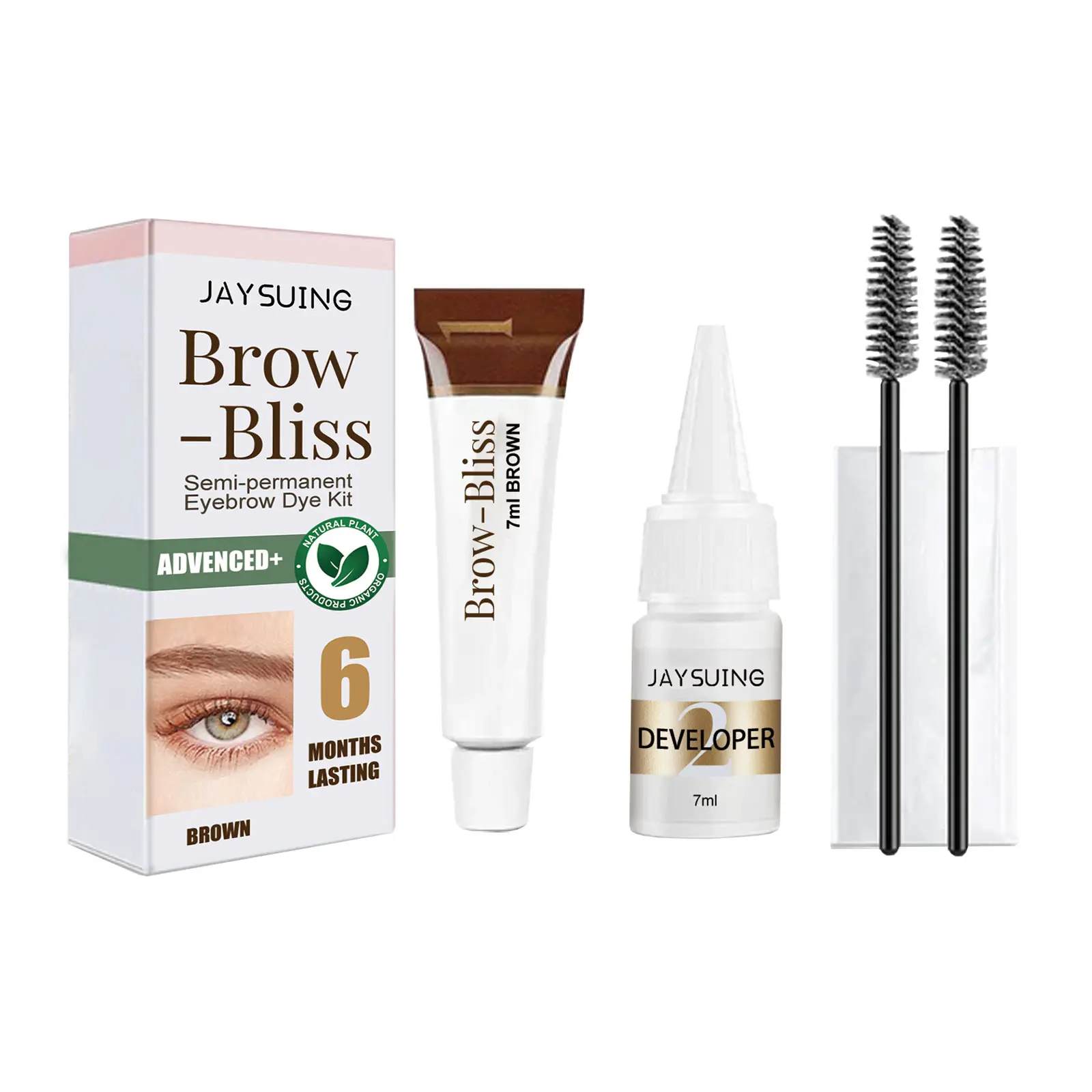 Jaysuing Eyebrow Dye Set, Long-lasting Waterproof, No Makeup Off And Smudging Eyelash And Eyebrow Dye Set
