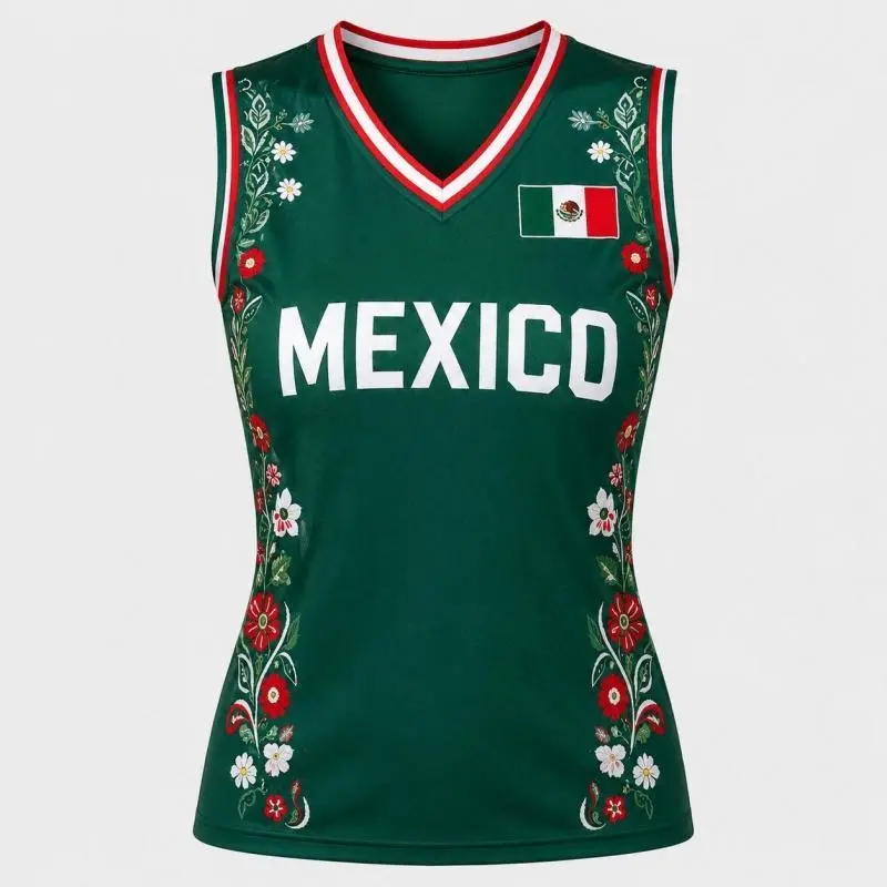 A sleeveless V-neck top made from lightweight, breathable fabric-suitable for watching soccer matches, fan gatherings, and everyday summer wear.Casual Sporty Top Fan Sportswear Top