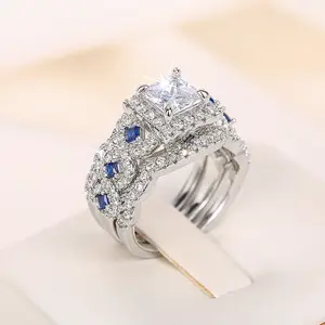 Women's Luxury 3-Piece Wedding Ring Set, Ideal Engagement & Anniversary Gift for Her, Wedding Ring Sets