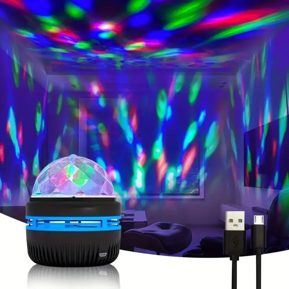 7-Color Magic Ball Crystal Lamp, LED Rotating Projection Light, Starry Night Light, Romantic Starlight Bedroom Decor, Festival Party Ktv, Creative Gift