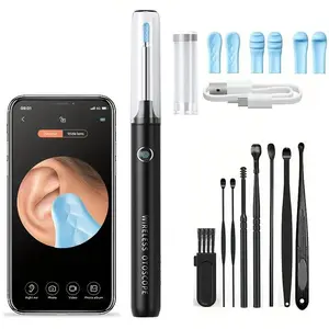 Essential Home Tool Set, Visible Ear Spoon with Camera and Light, 8-Piece Ear Spoon Kit, Safe and Comfortable, Perfect Gift for Family
