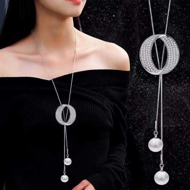 High-End, Non-Fading, Sweater Chain, Versatile Fashion Necklace For Women, Niche Design With A Sense Of Sophistication Pendant