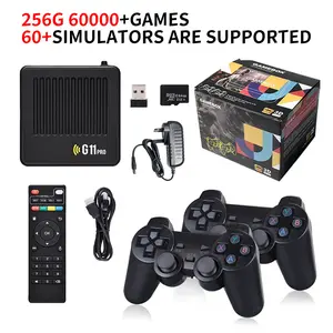 G11 Pro Game Console, 256G, 60000+ Retro Games, Dual System Android 9.0 & Emuelec, 4K HDMI, 2*2.4G Wireless Controllers