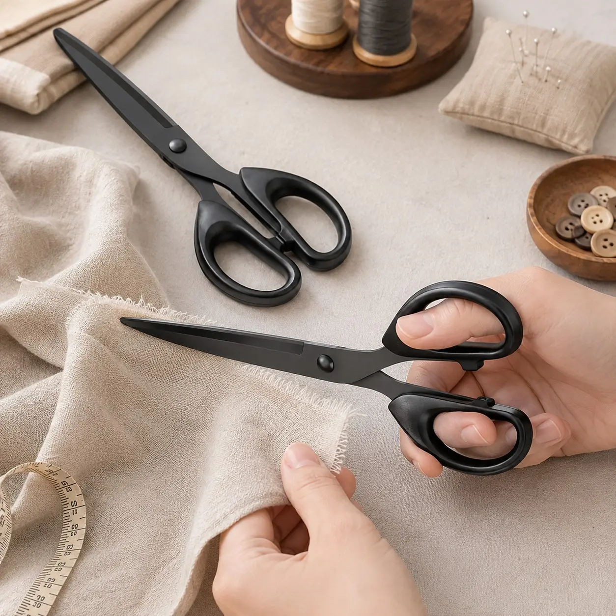 2 Rust-Proof Metal Scissors with Sharp Blades, Comfortable Grips, Ideal for Office and Home Use, Durable and Reliable Cutting Tools