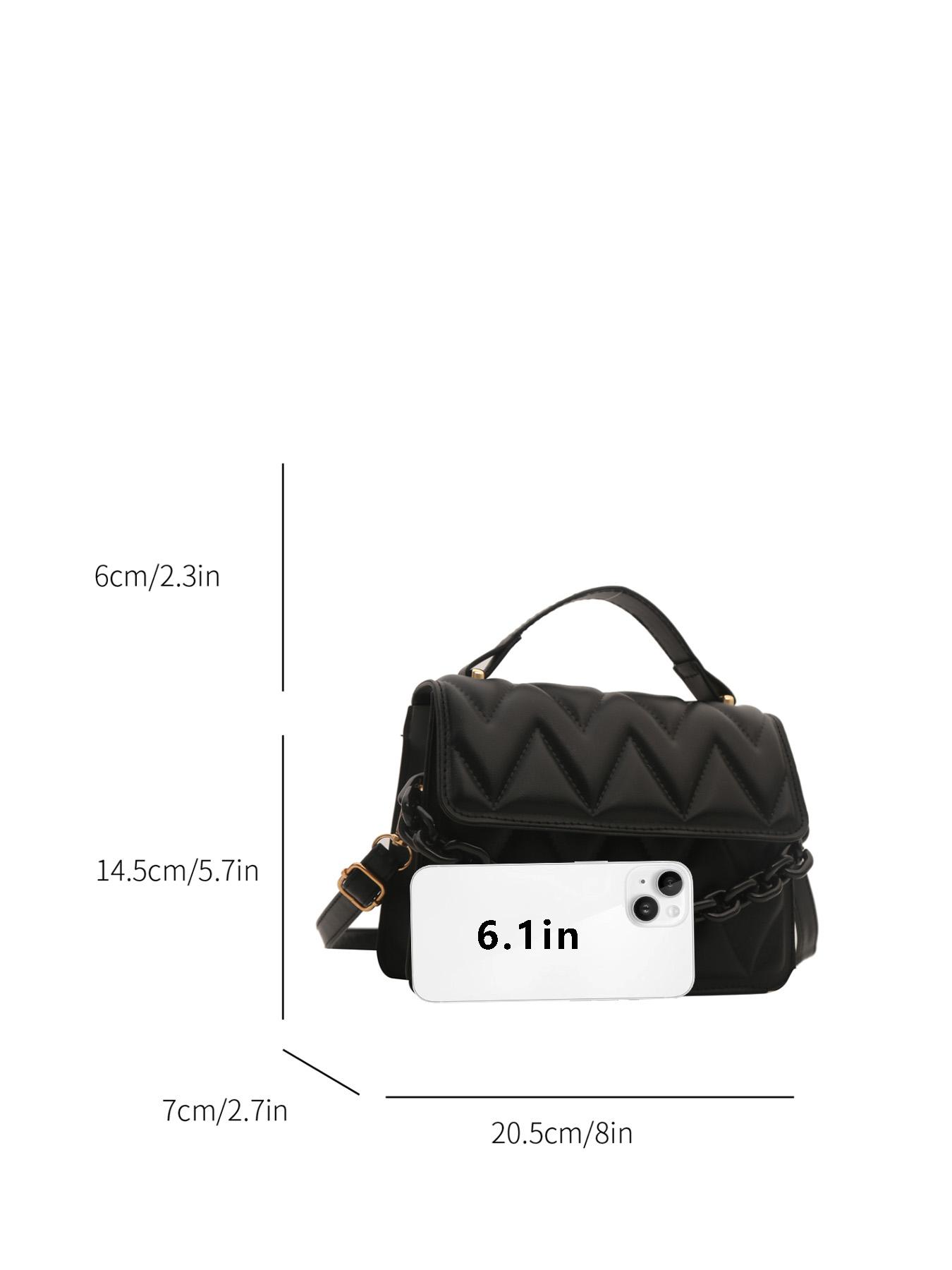 Women's Fashionable Quilted Design Handbag, Casual Versatile Chain Strap Crossbody Bag for Daily Used, Trendy All-match Commuter Bag