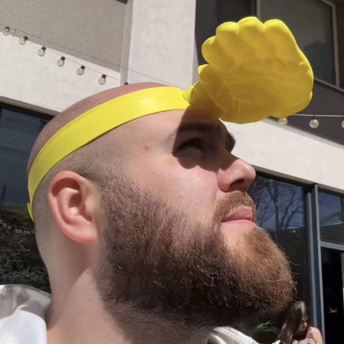 Funny Hand Shaped Sun Visor Hat, Novelty Palm Sunshade Cap for Outdoor Beach Party