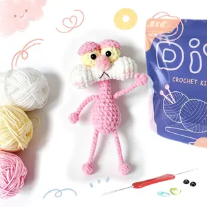 Yamaxin Beginner Crochet Kit, DIY Knitting Material Set with Tutorial Video, Random Color Accessories
