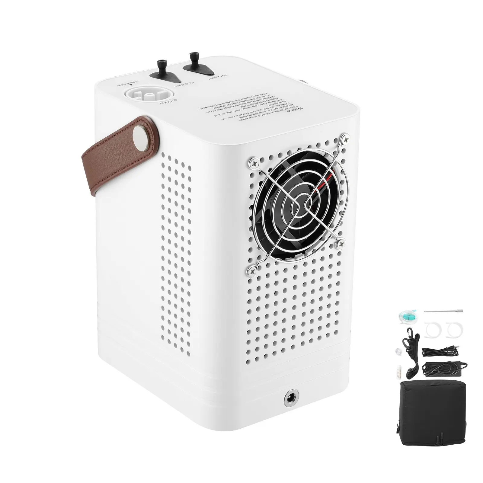 Hydrogen Inhalation Machine, 99.99% High Purity Hydrogen Inhaler, HO-Separated 450ml/min (300 H+150 O) Three Ports Hydrogen Oxygen Inhaler, Hydrogen-Rich Water Generator for Home Travel