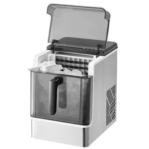 【DealsForYouDays】VEVOR Countertop Ice Maker, 32 Cubes Ready in 15 Mins, 46lbs in 24Hrs, Self-Cleaning Portable Ice Maker with Convenient Ice Transfer, Ice Machine with 3 Sizes Ice Cube for Home Kitchen Office Party