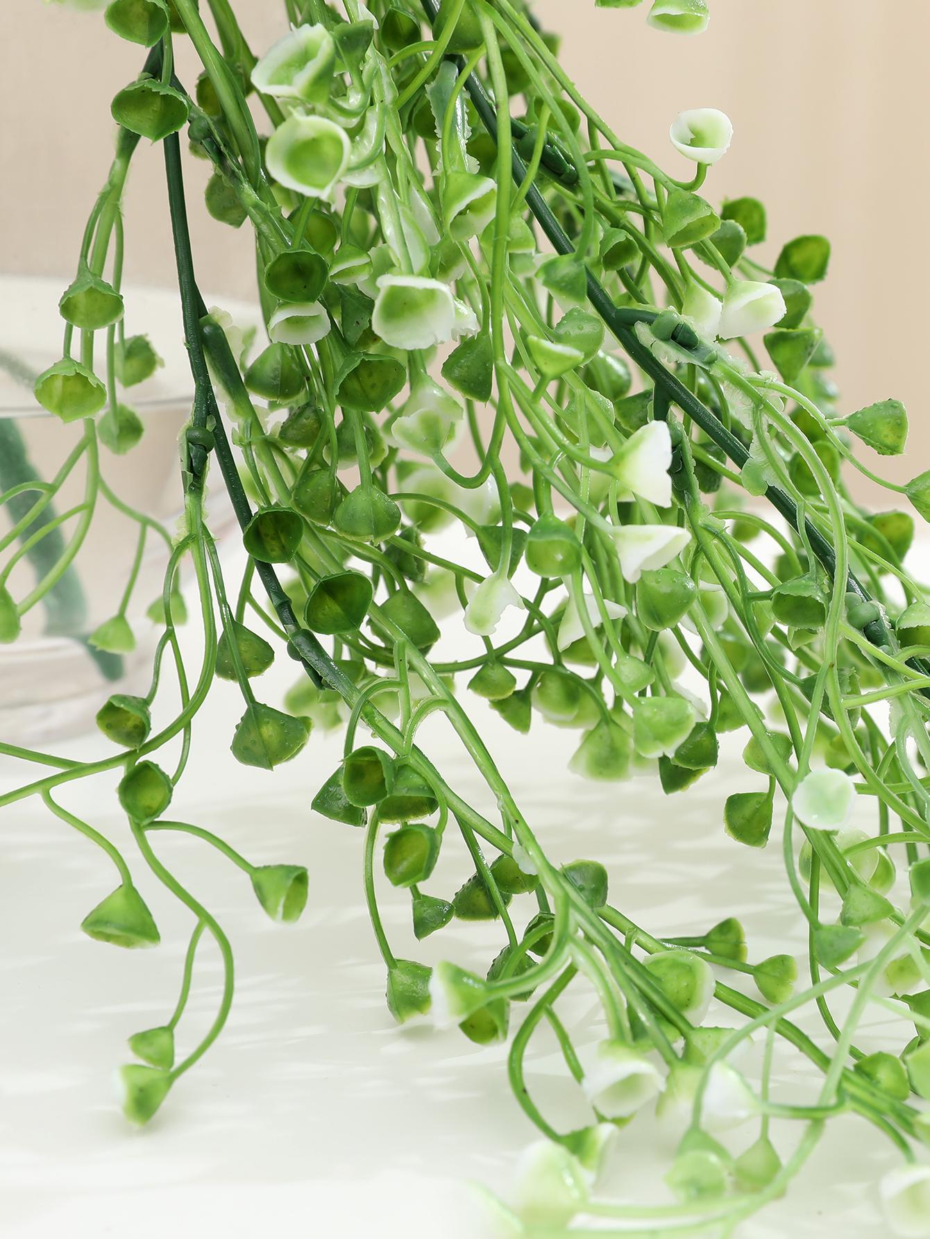 Simulated Orchid Vine Green Yellow Purple Fake Plant Wall Hanging Basket Flower Wedding Home Garden Decoration Aitificial Rattan Decorative Fruit