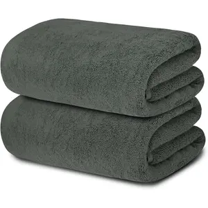 Grey Bath Towels 30x60,   Large Bath Sheet, Soft Absorbent Quick Dry  Towels for Bathroom Gym  Hotel Pool