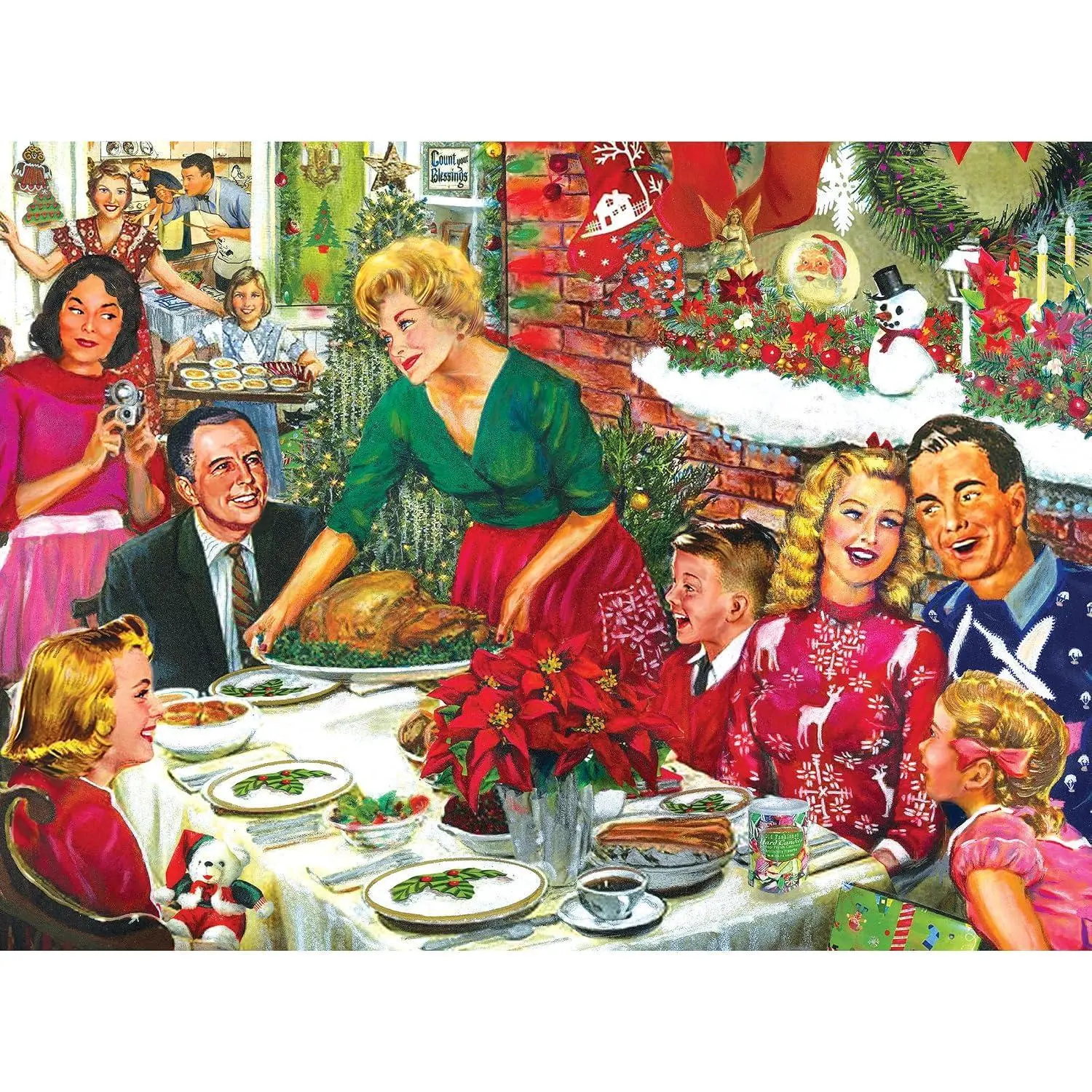 Christmas Dinner - 500 Piece Jigsaw Puzzle for Adults