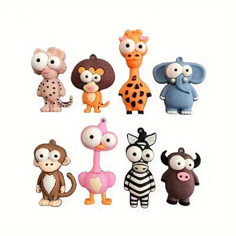 Cute Cartoon Animal Design Higher End Fridge Magnets, 8 Counts/set Creative Magnetic Fridge Sticker, Magnetic Decoration for Home Kitchen Office #GLOBAL PICKS