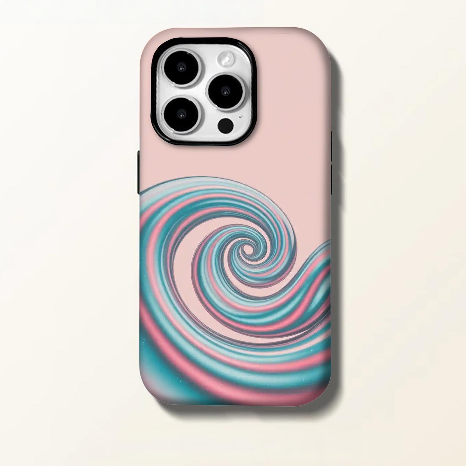 Abstract, swirl, waves Soft And Hard Two-In-One Film Printed Full Pattern Case For IPhone 16 15 14 13 1211 Pro Max Plus Phone Case