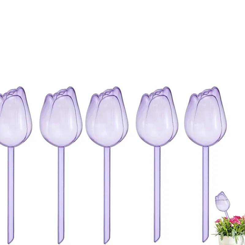 5-Pack Plant Watering Globes, 9.4 Inch Plastic Self Watering Planter Insert, Indoor/outdoor Use, Self Water Devices