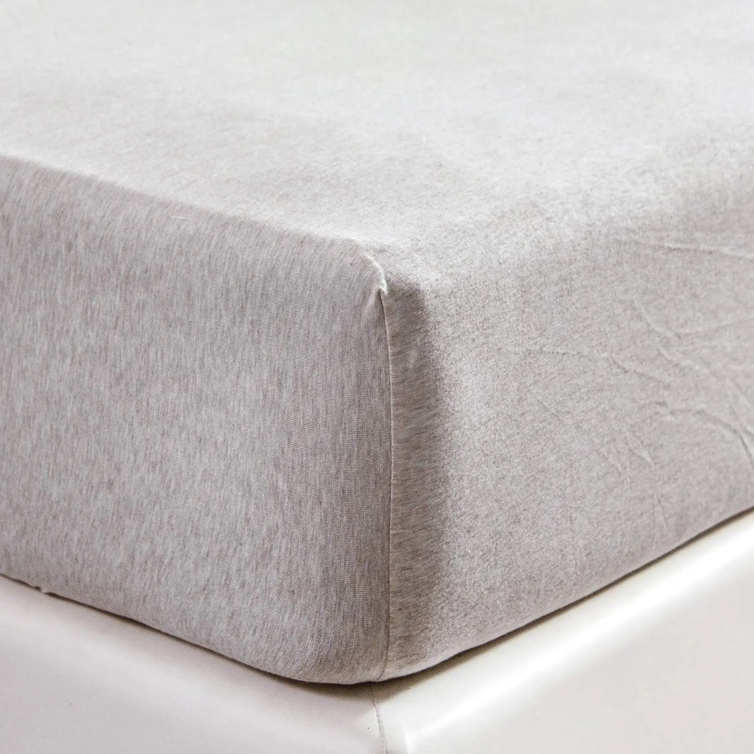 Jersey Knit Cotton Fitted Bottom Sheet ONLY (No Flat Sheet or Pillow Cases) Deep Pocket Up to 15" to 20" Ultra Soft Comfy Breathable Beige King | 100% Cotton, T Shirt Soft, Breathable, Deep Pocket, Fits Mattresses Up to 20" Deep, All Around Elastic,
