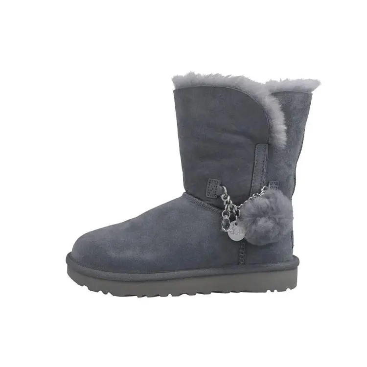 UGG Classic Mini Sheepskin Warm Durable Mini Pendant Plush Mid-Calf Snow Boots 1103765-GYS