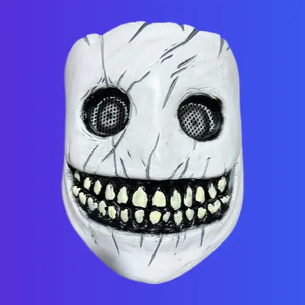 Smiling Exorcist Scary Face Mask, Comfortable Lightweight Clothes Accessory, Halloween Cosplay Prop, Accessories, Cosplay Props