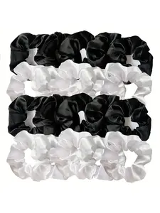 20 Pcs Satin Shiny Hair Ties Set, High Elasticity, Daily Use, Multiple Quantities, Perfect for Travel and Everyday Wear