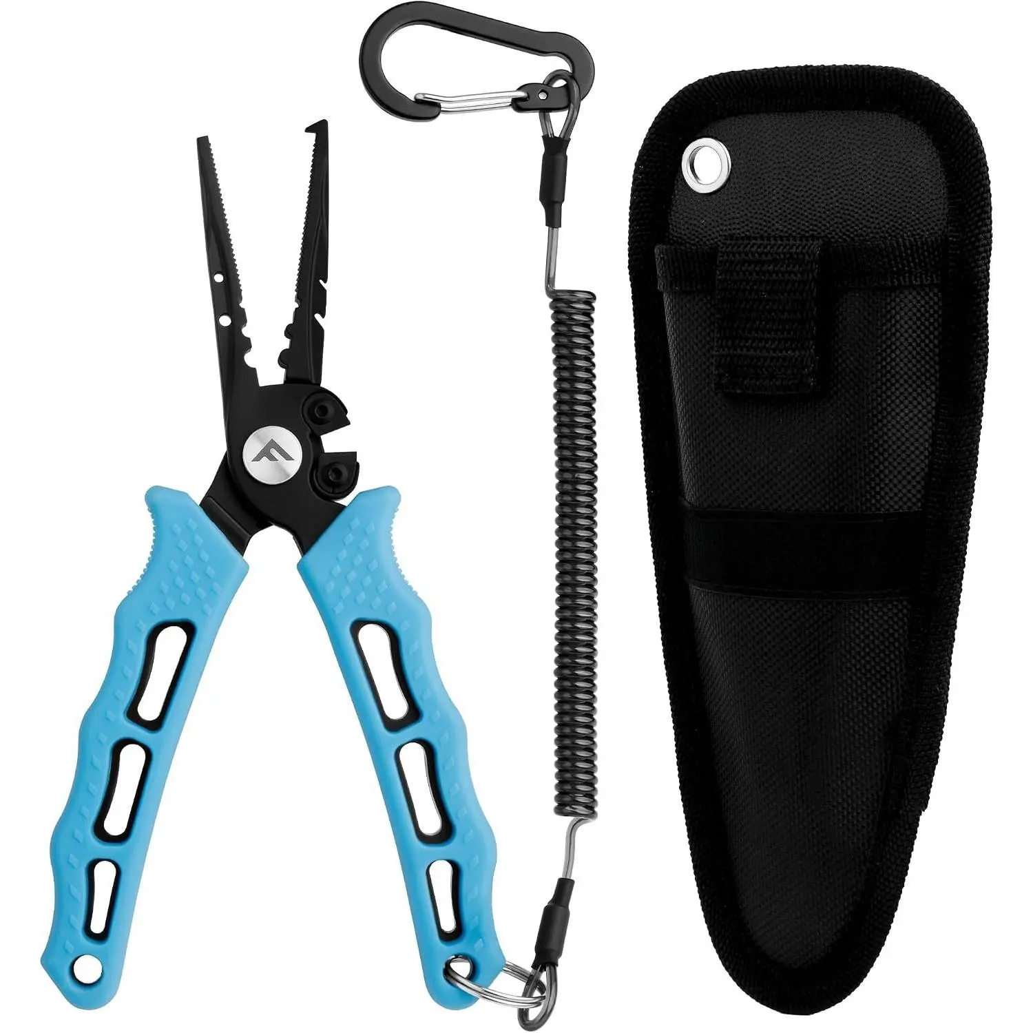 7-1/2 Inch Fishing Pliers, 420 Stainless Steel Fish Pliers |  Resistant Fishing Pliers Hook Remover, Split Ring Pliers for Fishing with Braid Cutters, Sheath and Lanyard