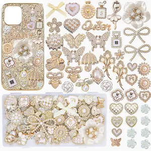 Junk Case Charms,Big Junk Charms Bulk,Bling Flat Back Charm for Junk Socks,3D Flower Butterfly Charm for Phone Case,Junk Phone Case Kit,Customizing DIY Craft Accessories