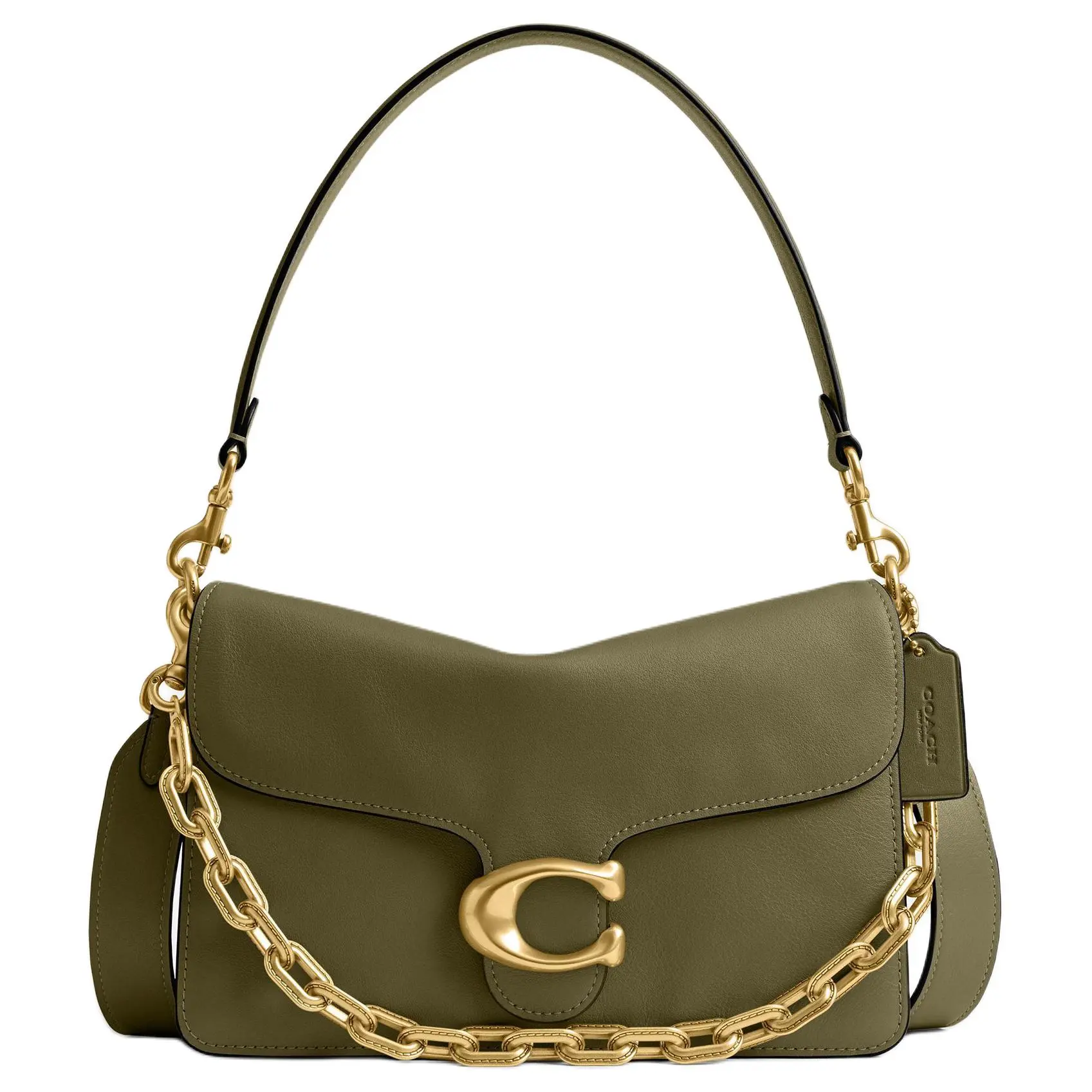 Coach Tabby 26 Crossbody Bag for Women in Olive Green with Brass Hardware