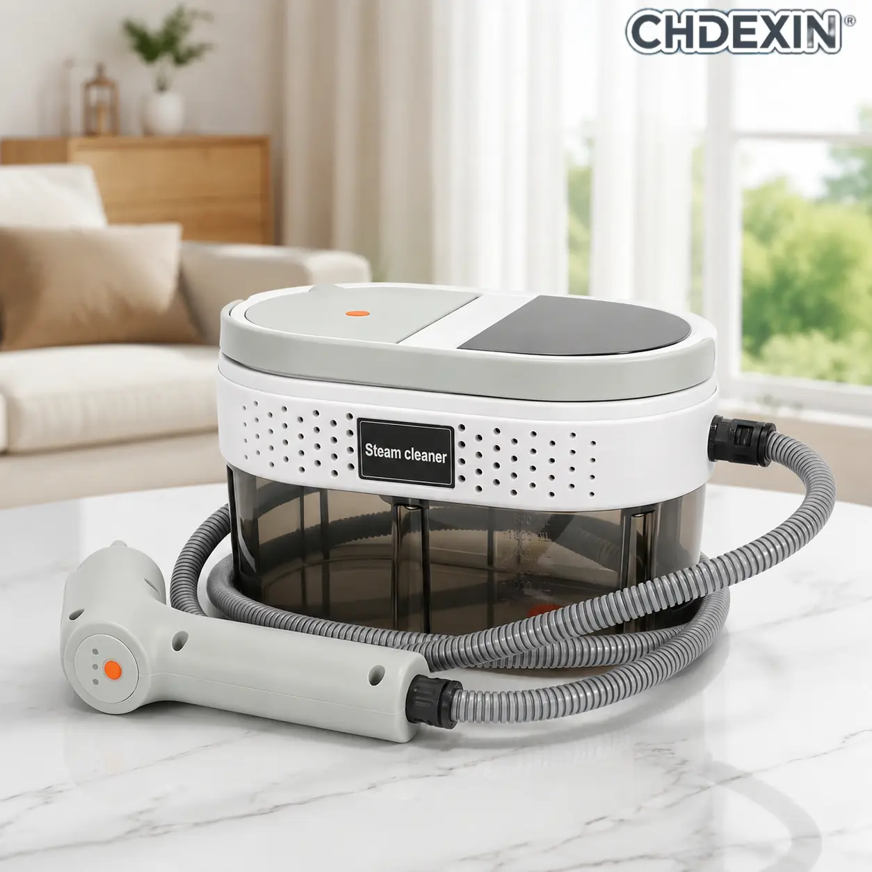 CHDEXIN 1500W Multi-Purpose Steam Cleaner with 1800ml Large Tank & All-in-One Cleaning Accessories