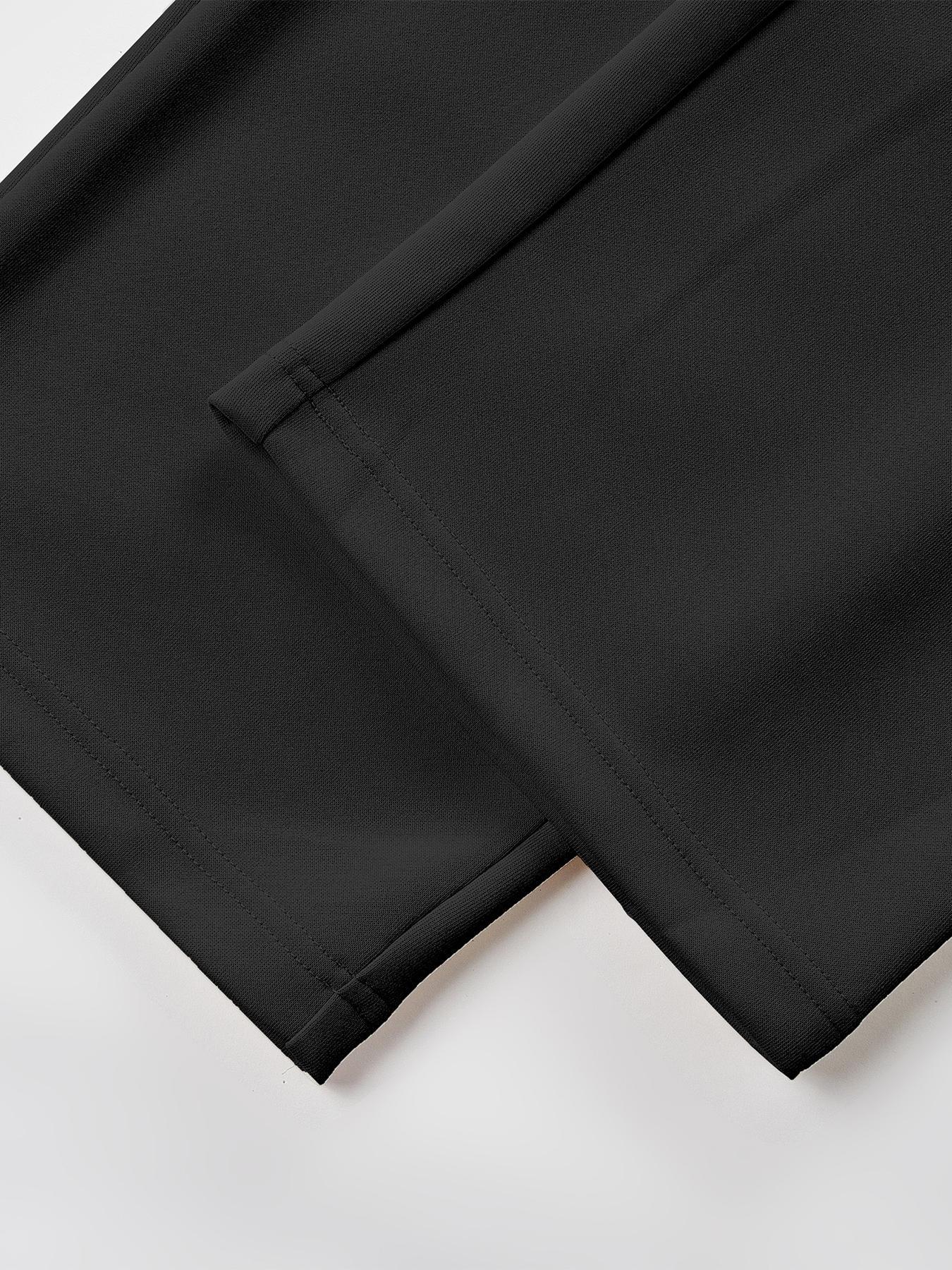 Men's Solid Plain Drawstring Waist Wide Leg Pants, Casual Comfy Breathable Pocket Trousers for Daily Wear, Men's Bottoms for All Seasons