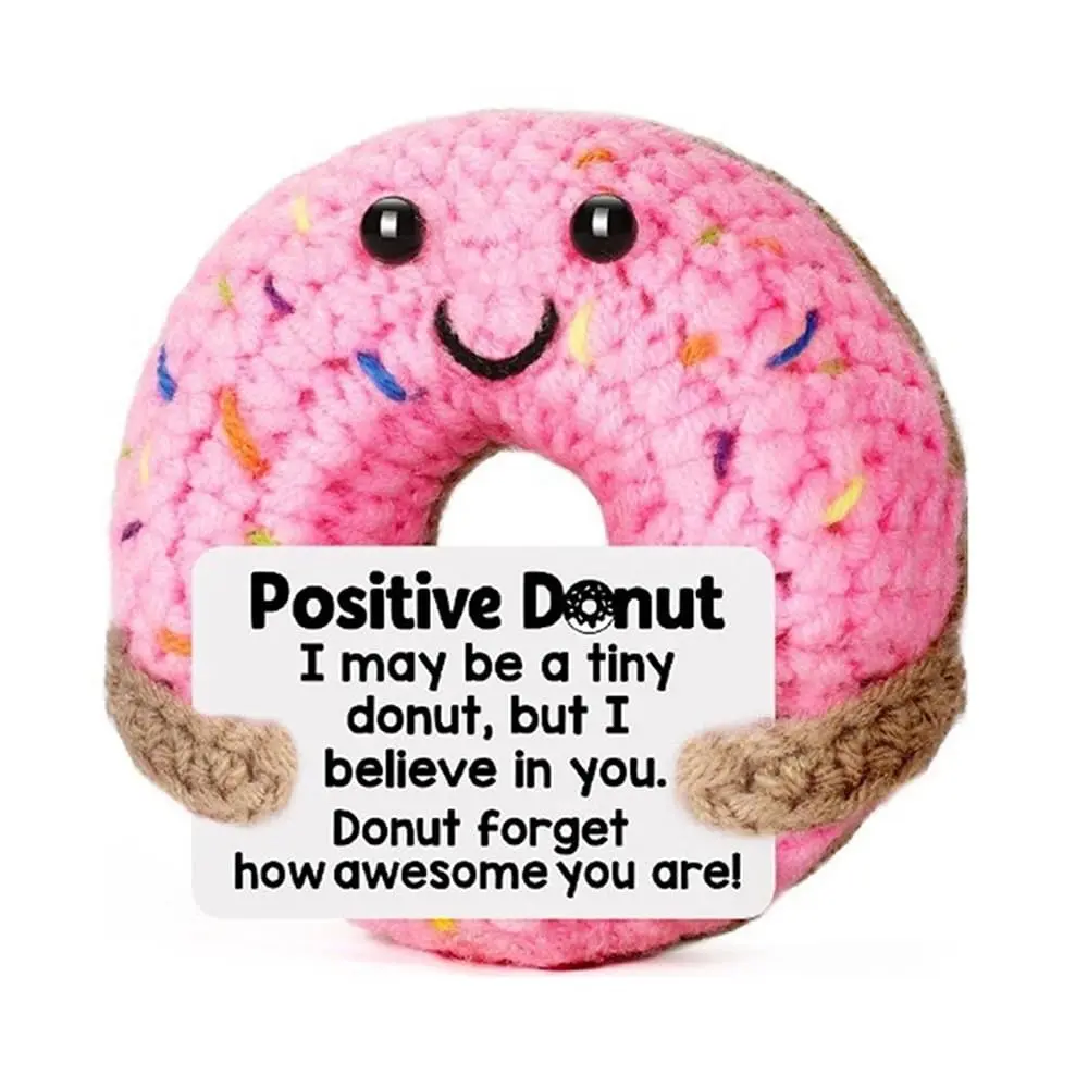 1pc This Adorable And Delicate Handmade Crocheted Donut Toy Is A Mini, Soft, And Creative Doll Gift, Amigurumi Gift, Suitable for Children And Students. It's Also A Great Motivational And Relaxing Gift for Colleagues And University Students.