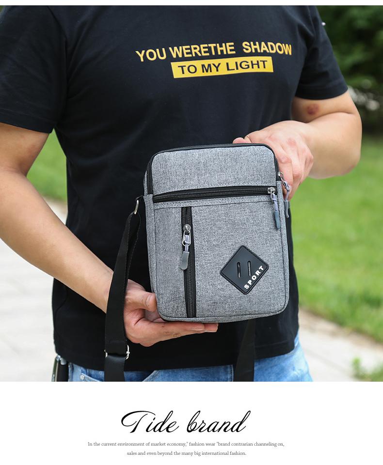 Casual Business Men Messenger Bag Version Simple Oxford Cloth Cross Body Shoulder Bag for Male Daily Use, Work, Travel Outdoors