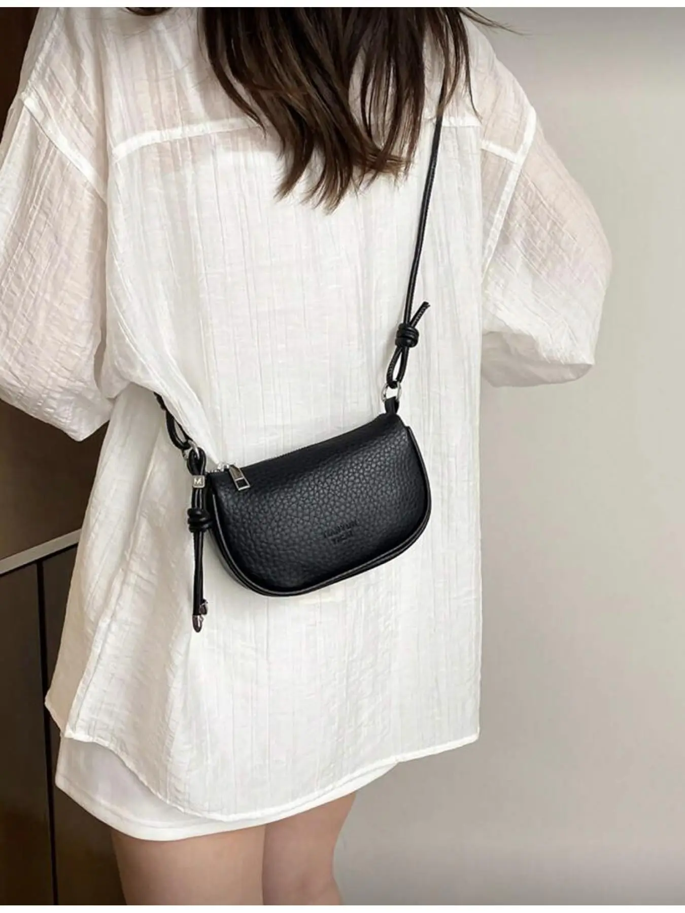 Litchi Grain Mini Handbag Women New Fashion Compact Daily Crossbody Bag Small Wallet Fashionable Casual Shoulder Bag, PU Leather Crossbody Bag, Casual Crossbody Bags