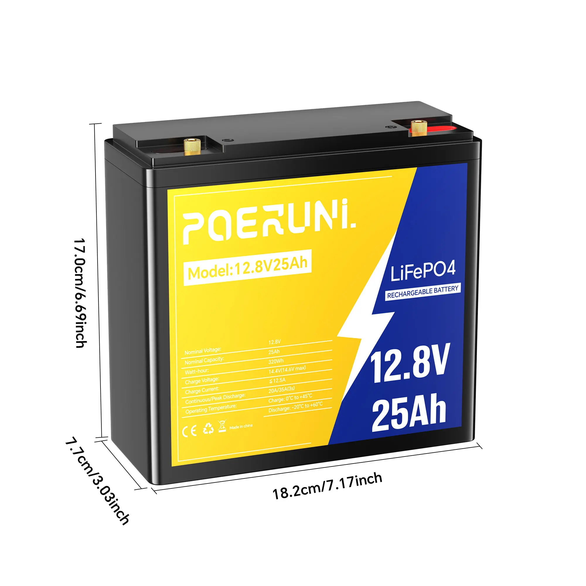 12V 25Ah LiFePO4 Battery Deep Cycle Rechargeable Lithium Iron Phosphate Battery 12V 25Ah LiFePO4 Battery Deep Cycle Rechargeable Lithium Iron Phosphate Battery